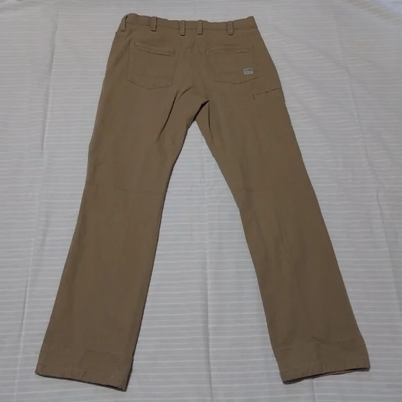 Eddie Bauer Relaxed Fit Utility Pants Mens 36 Tan Gray Canvas Cargo Jeans - Picture 5 of 10